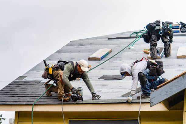 Professional Gutter Installation technician working in Rye Beach, NH